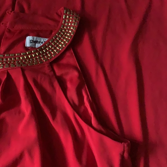 Shelby & Palmer Red Jumpsuit XL Wide Leg Gorgeous! - Picture 5 of 9